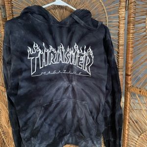 Thrasher sweatshirt worn